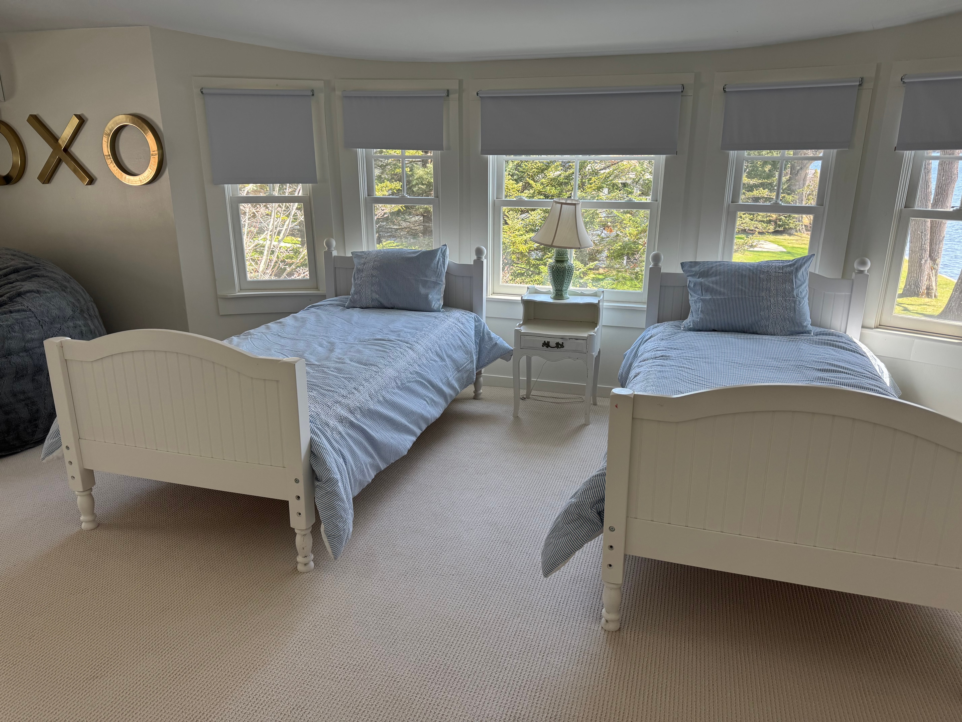 Coastal Bedroom after staging