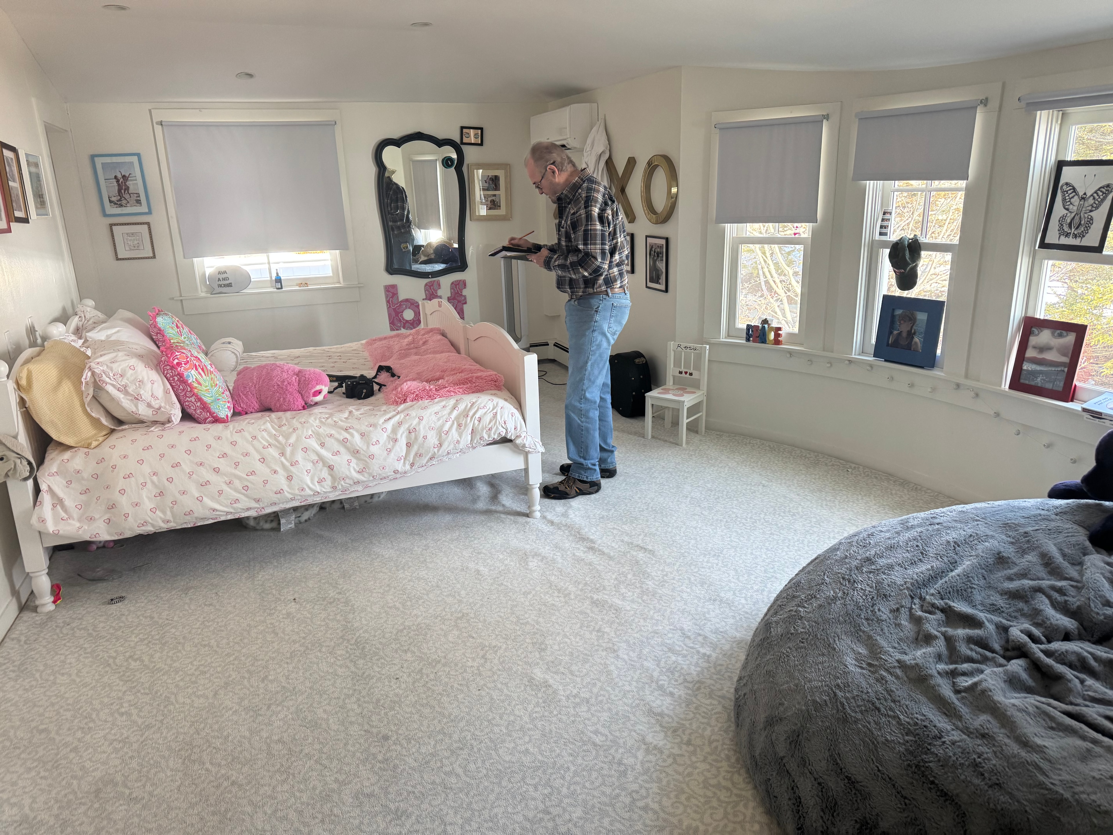 Coastal Bedroom before staging