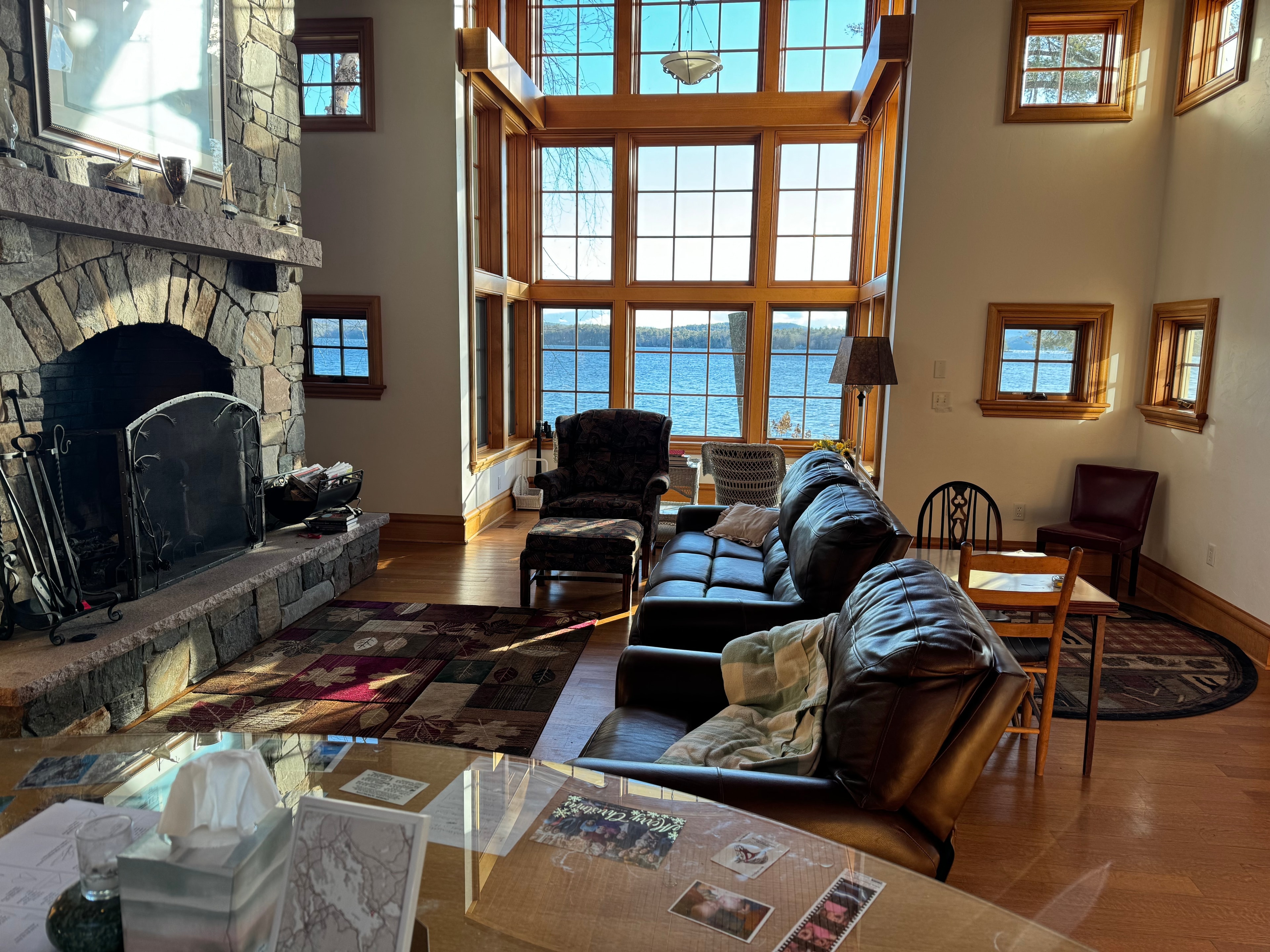 Waterfront Living Room before staging